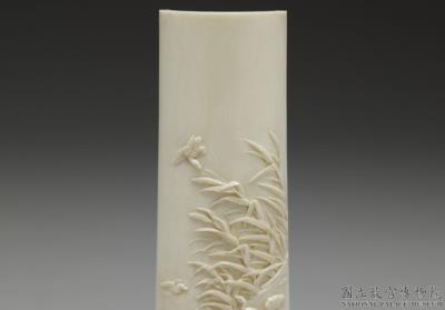 图片[2]-Ivory table-screen in the form of a wrist rest with a scene of the Orchid Pavilion Gathering, by Huang Zhenxiao, 1739 C.E.-China Archive